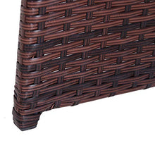 Outsunny Set Mobili da Giardino in Rattan e Ferro 3 pz Set di Tavolino e Sedia con Cuscino