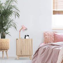 Relaxdays Comodino con Anta, 50x40x35 cm, Tavolino Basso Salotto e Camera da Letto, Armadietto con Bordo, Effetto Legno, PB (Particle Board), Marrone Chiaro