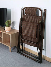 Schienale regolabile Pieghevole Sede Lettino Portatile con Tavolo Laterale Sdraio Per Giardini Rattan sedia Outdoor Patio