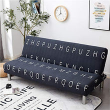 VanderHOME Copridivano Clic Clac Stretch Fodera per Divano Fodera per Cuscino futon Letto Copridivano Completo Pieghevole Senza Braccioli per Camera da Letto ABC 3 posti