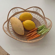 Noband JSFGFSDH - Cestino per frutta e verdura in vimini intrecciato a mano, per picnic, cibo, pane, cibo e cibo