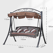 DNNAL Aliante Altalena all'aperto, Patio Swing SED Sedia da Esterno Swing Sedia in Ferro Trio Arredamento da Giardino