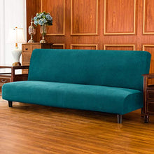 subrtex 1-Pezzo Copridivano Senza Braccioli Elasticizzato AntiGraffio per Gatto Cani Regolabile Lavabile 180-230cm (Blu Verde)