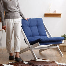 Divano Pigro/Poltrona Elegante Sedia pigra Divano Singolo Casual Personale Sedia Mini Balcone Sedia Computer da Studio Comoda e Morbida (Color : Blue)