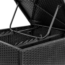 vidaXL 2X Lettini Prendisole con Cuscini Sfoderabili Impermeabile Robusto Sedie a Sdraio da Giardino in Polyrattan Nero e Bianco Crema