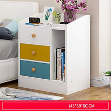 Comodino Comodino 3 cassetti Camera Bagagli Governi unità con libreria Rivista Ripiani in Legno Comodino per Camera da Letto, Soggiorno (Color : A, Size : 43x30x60cm)