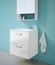Randalsa Mobile Nexo 60 cm | Bianco | 61 x 61 x 46 cm | Mobile con 2 cassetti + lavabo in cerámica
