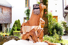Windalf - Poltrona in legno di radice alto rustico, 125 cm
