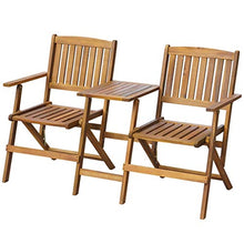 vidaXL Legno di Acacia Panchina con Tavolinetto da Esterno Panca Giardino