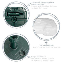 Supporto Resol ombrello parasole parasole Base Holder - di plastica bianca - Riempire con sabbia / acqua