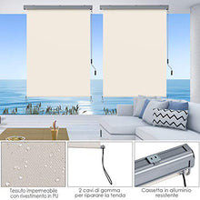 COSTWAY Tenda Tenda da Sole Verticale per Balcone, con Cassetta, per Esterni, Protezione da Vento e Sole (1,6 x 2,5 m, Beige)