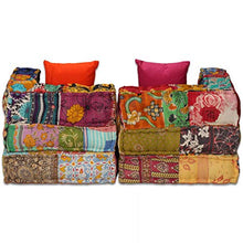vidaXL Divano Letto Modulare 2 Posti Tessuto Patchwork Divanetto Sofà Salone