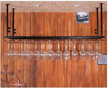 FGDSA Scaffali in Ferro Appeso a mensola per Bicchieri da Vino a soffitto per Bar, portaoggetti in Vetro sospeso (Colore: Bronzo, Dimensioni: 30 * 60 cm)