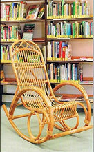 Sedia a dondolo XXL in rattan miele, montaggio non necessario, pronta da montare
