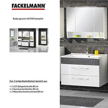 Fackelmann sceno 3 Pezzi Set di mobili da Bagno – Mobiletto da Bagno/lavabo/Specchio