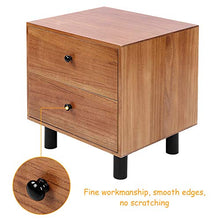 Comodino con 2 cassetti Comodino Mobile contenitore per comodino Fine divano Tavolino in legno Tavolino
