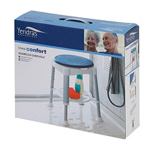 Feridras Comfort Sgabello Girevole, Alluminio, Bianco, 12x42x37 cm