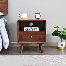 HYY-YY comodino con 1 cassetto-comodino con gambe in legno tornito 1 ripiano comodino per camera da letto comodini (colore : marrone, dimensioni: 35 x 45 x 50 cm)