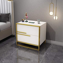 HBING Comodino da Camera da Letto, tavoli Intelligenti - con cassetti, Ricarica Wireless, Altoparlante Bluetooth, Luce Notturna a induzione LED e 2 Porte di Ricarica USB