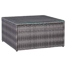 OUSEE Set Divani da Giardino 5 pz con Cuscini in Polyrattan Grigio