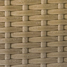 Outsunny Set 3 Pezzi Mobili da Giardino in Rattan, Divano 2 Posti con Chaise Longue e Tavolino, Beige e caffè