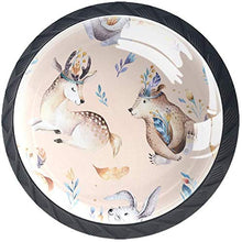 Cervo di Boho Nursery Fox Pomelli per Porta Set di 4 Pomelli per Mobili Manopole per Cassetti Cucina Armadio Vetro