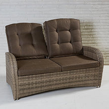 La casa di Caesar di 2 Sitzer Living Sofa Torino rabida Natur Intreccio polyrattan divano da giardino