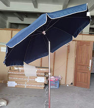 MLI Ombrellone Blu a 8 Stecche MS1B da Giardino o Spiaggia da 220 cm, Poliestere, Orientabile