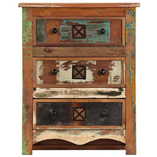 Festnight Cassettiera, Comò e cassettiere in Legno Massello di Recupero 60x30x75 cm