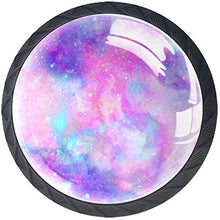 Galassia marmorizzata Rainbow Pink Space Pomelli per Porta Set di 4 Pomelli per Mobili Manopole per Cassetti Cucina Armadio Vetro