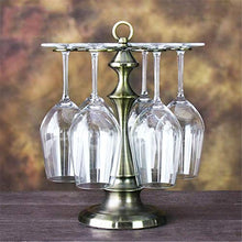 Huangjiahao - Supporto per Bicchieri da Vino, a Testa in Giù, per 6 Bicchieri da Vino, da Cucina, Bar, casa (Colore: Ciano)
