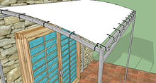 TUTTOPERGOLE Ricambio Telo PVC Bianco 300 CM X 250 CM per Gazebo Pergola in Ferro