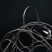 GJSN Scaffale per Vino, Caffè Scuro/Bronzo Cuscinetto Forte Forte e Durevole Può Mettere 6 Bottiglie Di Vino Cremagliera Creativa,Bronzo