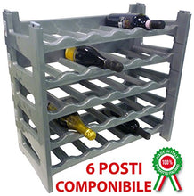 SF SAVINO FILIPPO Porta Bottiglie componibile modulare impilabile cantinetta in plastica 6 posti G