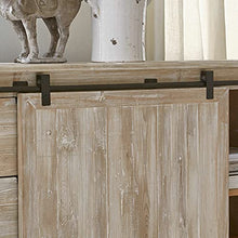 Loberon Comò Bruna, Legno di Abete rielaborato, Compensato per impiallacciature, Ferro, L/A/P ca. 180/90/45 cm, Bianco Antico