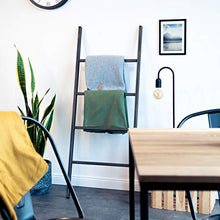 HOLZBRINK porta asciugamani appendiabiti porta asciugamani scala vintage, Elements 170x40 cm (alt x larg), bianco, HLL-170-40-9016