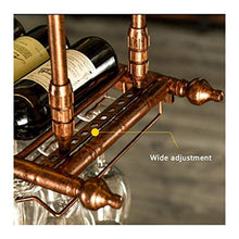 FCXBQ Cremagliera di Vetro per Appendere Creativa Europea, Appendiabiti per Bicchiere di Vino, cremagliera per calici per Vino a Testa in Giù, Appendiabiti per Bar (Colore: Marrone, Dimensioni: 15