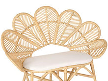 Beliani Panca da Giardino in Rattan Naturale Stile Boho da Giardino Florentine