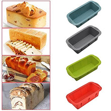 ASFD Stampo in Silicone per Pane da tostare per Alimenti Stampo in Silicone per tegame Rettangolare Utensile da Cucina Blu
