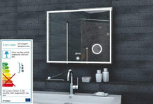 Lux di Aqua bagno specchio luce specchio LED orologio specchio cosmetico INTERRUTTORE TOUCH 80 x 60 cm – lmc0860 a