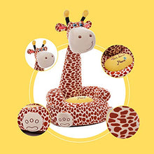 Divano per bambini Supporto per poltrona per animali Seggiolino per l'apprendimento Seduto Cuscino per sedia morbida Regalo per bambini (Giraffa gialla)