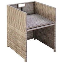 FAMIROSA Sedie da Giardino 2 pz con Cuscini in Polyrattan Beige