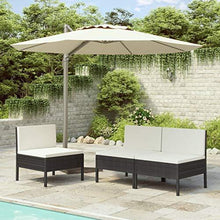 Tidyard Set 3 pz Divani da Giardino Modulaie per Esterno a 3 Posti in Polyrattan Marrone/Nero,Divano da Giardino 3 Posti,Divano da Esterno 3 Posti,Divano in Rattan,Divano Modularre,Divano Esterno - Arredi Casa