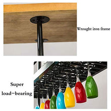 FCXBQ Portabicchieri da Vino Portabottiglie Regolabile Capovolto in Ferro Rustico Portabicchieri da Appendere Scaffale Decorativo per soffitto per Bar Ristoranti Cucine Rack