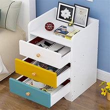 Comodino, Comodino con 3 cassetti Comodini in Legno Comodini Comodino for la casa Pratico e Versatile (Color : Beige, Size : 33 * 30 * 59cm)