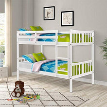 L.W.S Mobili per Camera da Letto Letto Bianco Twin Over Twin Bunk Bed Separabile Letto Matrimoniale di Gomma separabile