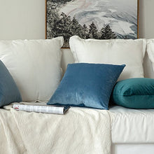 MIULEE Confezione da 2 Federe in Velluto Copricuscini Decorativi Fodere Quadrate per Cuscino per Divano Camera da Letto Casa45X45cm Azzurro