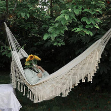 SIMGULAM 200 Cm * 150 Cm Hammock Stile Bohémien in Pizzo Pizzo Tesel Doppio Hammock Sedia in Rete Indoor Appeso Swing Decorazioni per La Casa