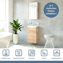 Lavabo con mobiletto base, 45 cm, per bagno e WC ospiti (rovere Sonoma)