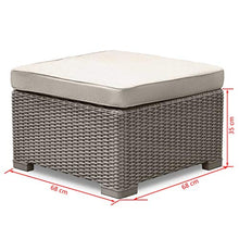 Allibert Ottomano da Giardino California Cappuccino Poggiapiedi Sgabello Pouf